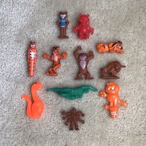 Vintage Cereal Box Plastic Toys+, Set of 11